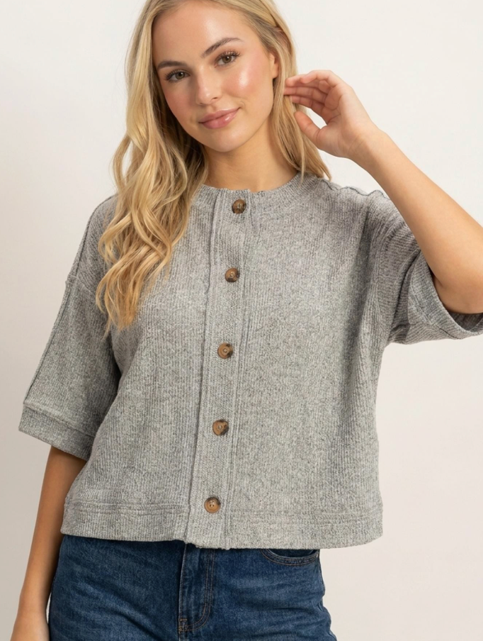Farah - Button Down Knit Sweater