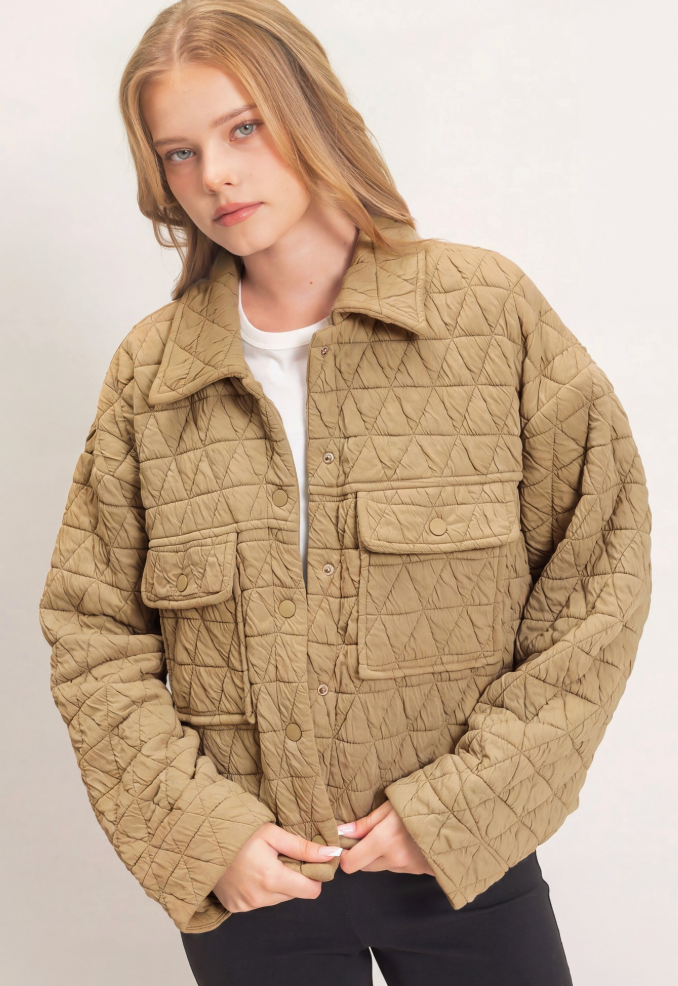 Trina - Quilted Jacket (Ivory)