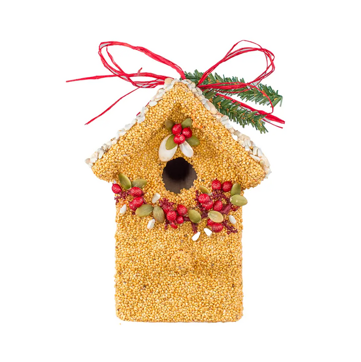 Mr. Bird - Poinsettia Birdie Cottage (Garland)