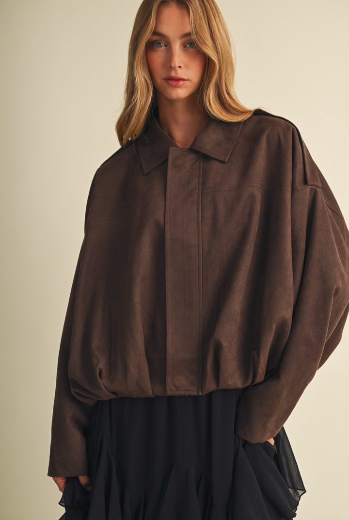 Brooklynn - Brown Suede Jacket
