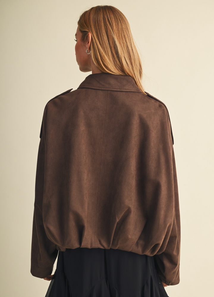 Brooklynn - Brown Suede Jacket
