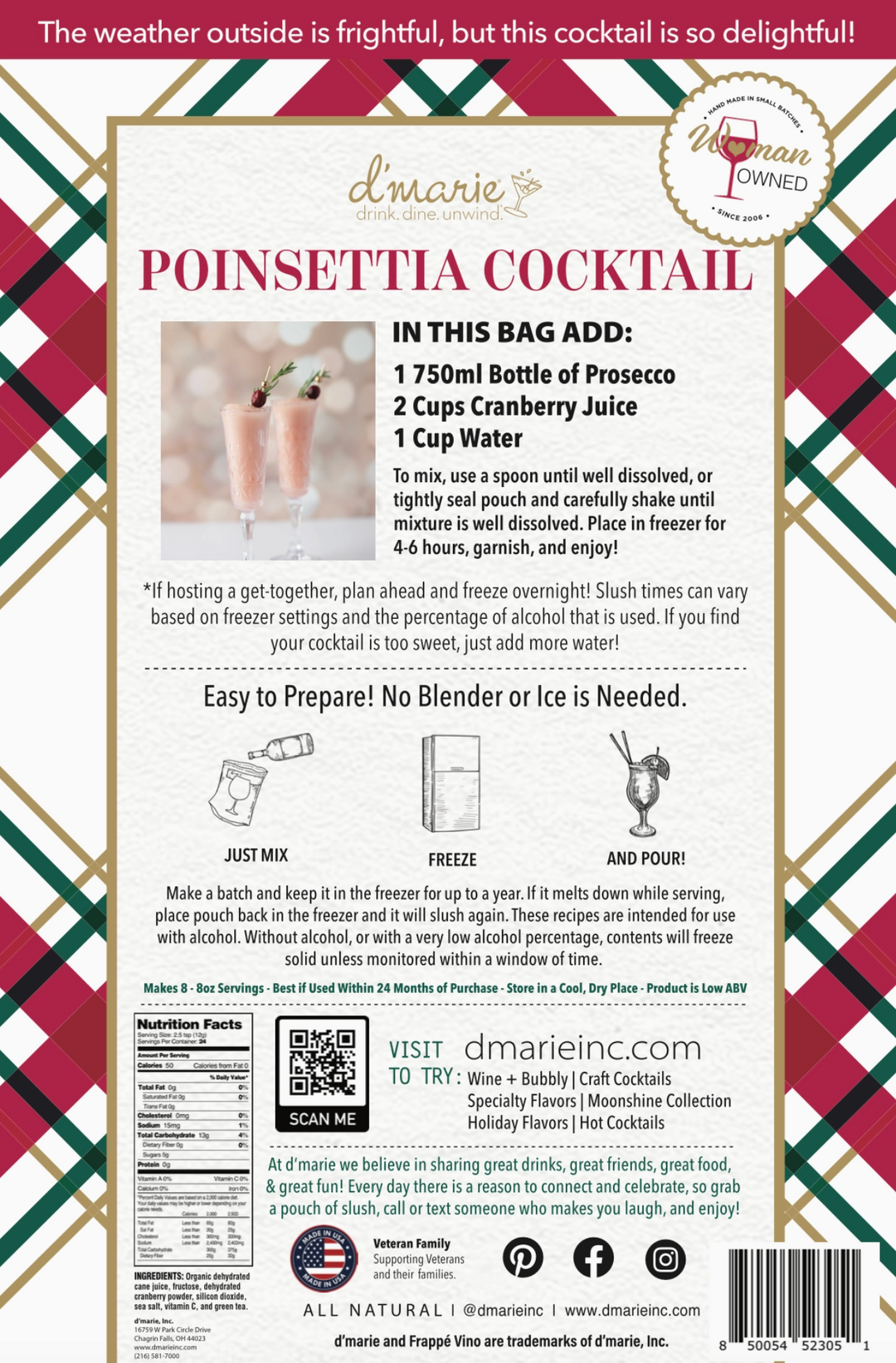 d'Marie - Poinsettia Cocktail Slush Mix