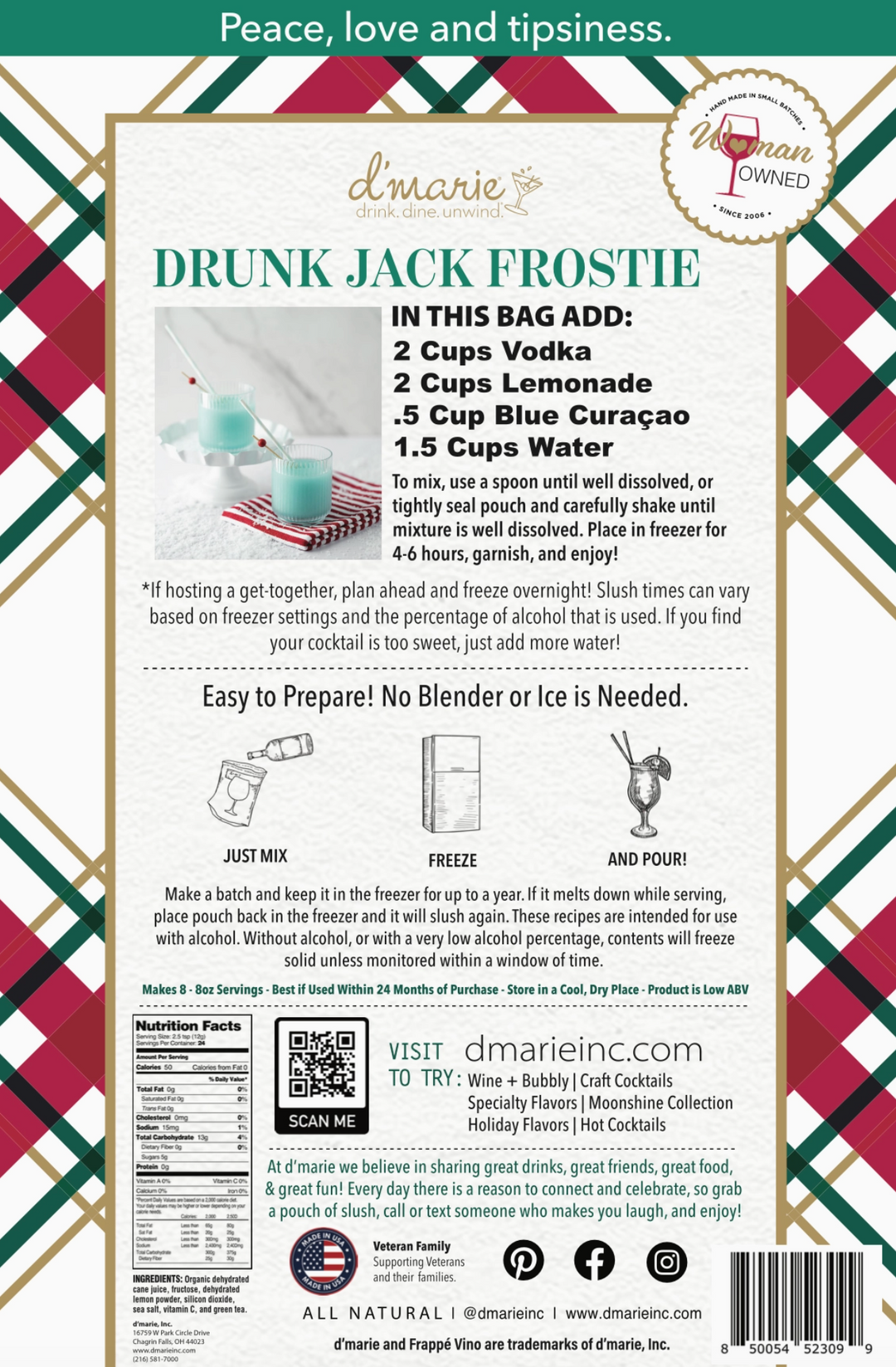 d'Marie - Drunk Jack Frost Cocktail Slush Mix