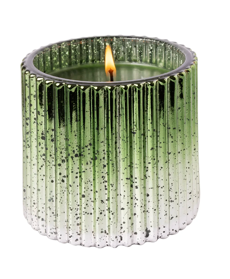 Aromatique - The Smell of Pine - Plaid Ribbed Glass Candle