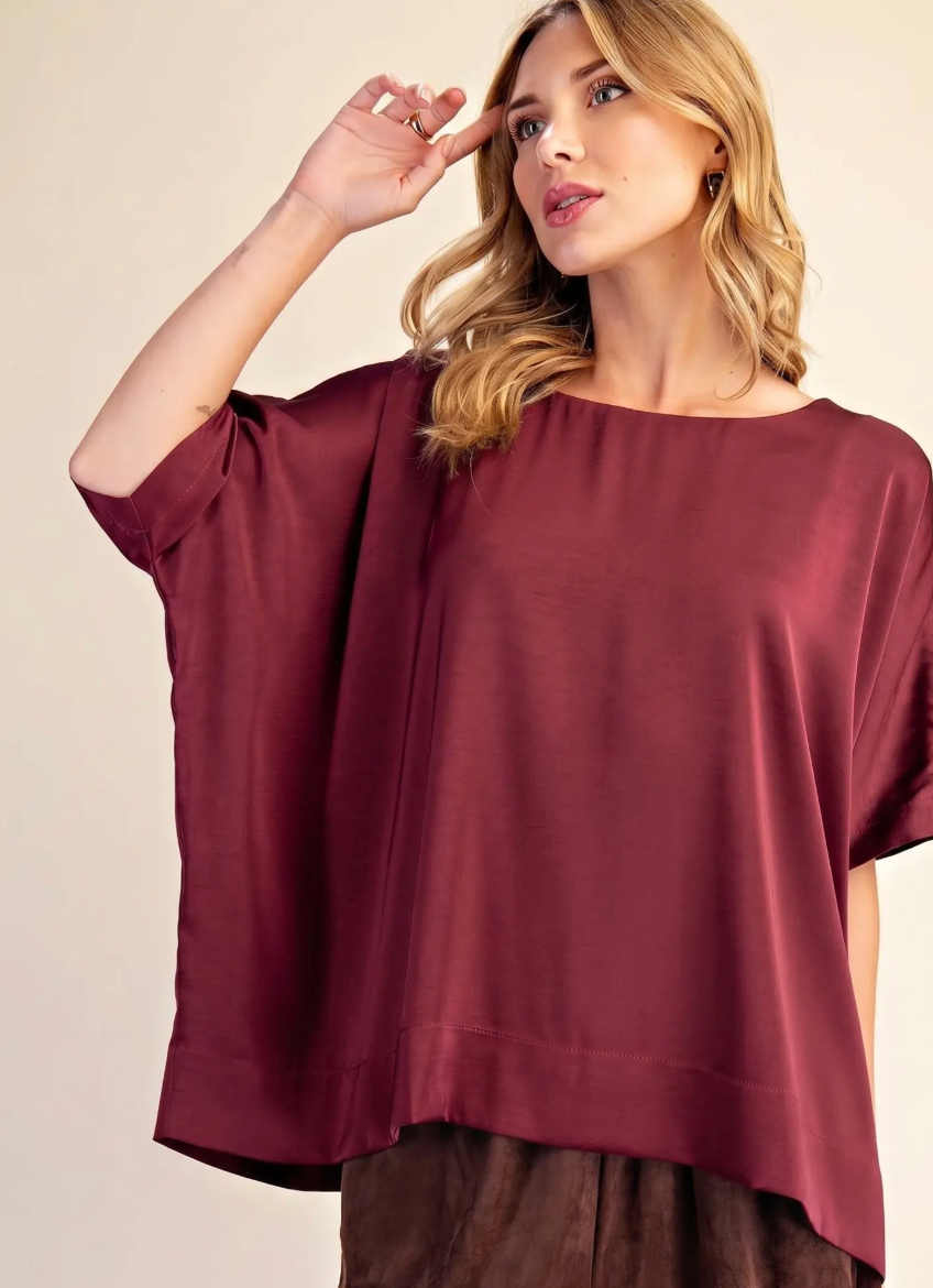 Carlie - Round Neck Oversized Top
