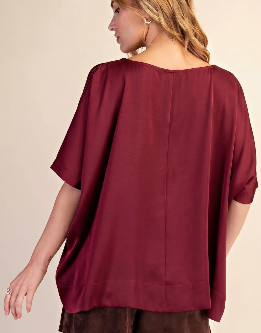 Carlie - Round Neck Oversized Top