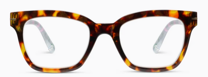 Peepers x Laura Parks - Buzzworthy Tortoise/Marigold Ticking Stripe Pink