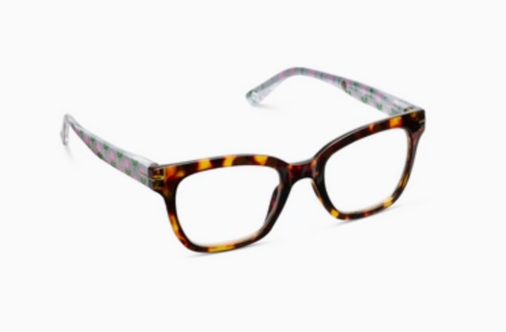 Peepers x Laura Parks - Buzzworthy Tortoise/Marigold Ticking Stripe Pink