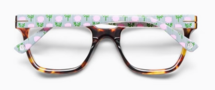 Peepers x Laura Parks - Buzzworthy Tortoise/Marigold Ticking Stripe Pink