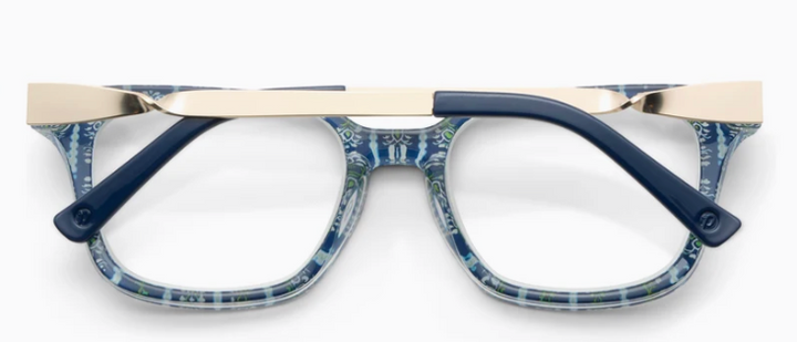 Peepers x Laura Park - Sidebar - Navy/Rosemary Stripe Indigo