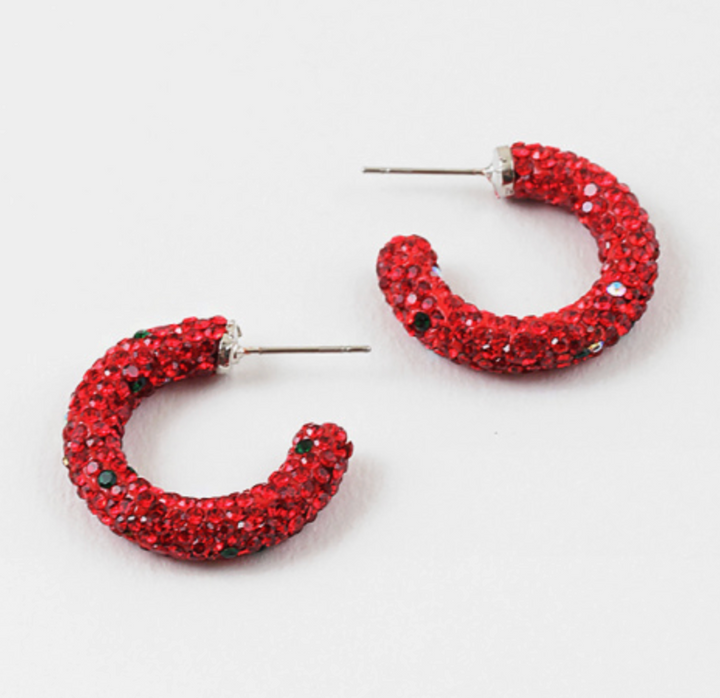 Pave Rhinestone Earrings