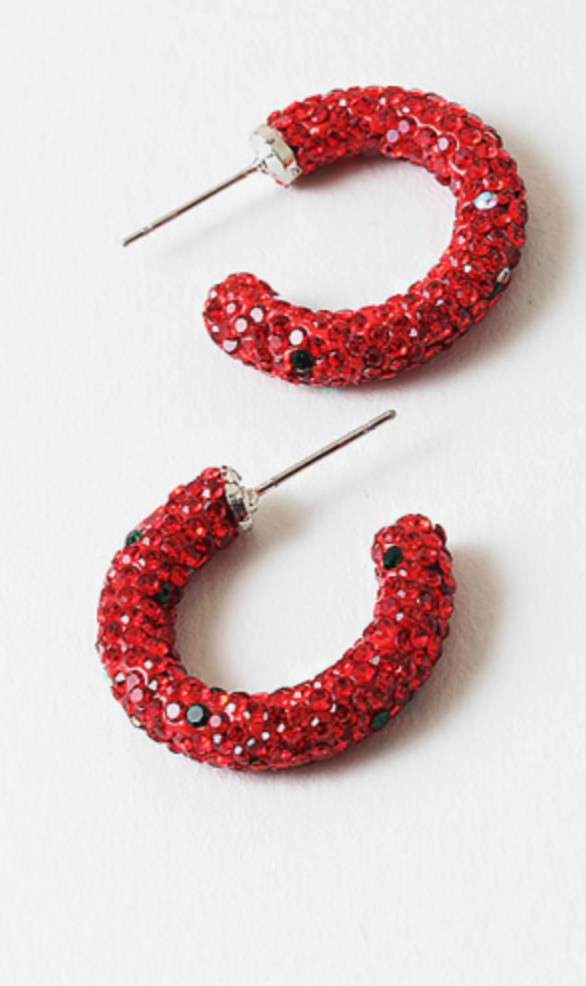 Pave Rhinestone Earrings