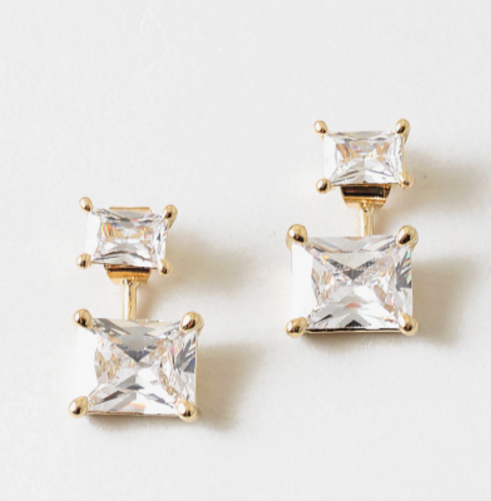 Lainy - Double Square Earrings