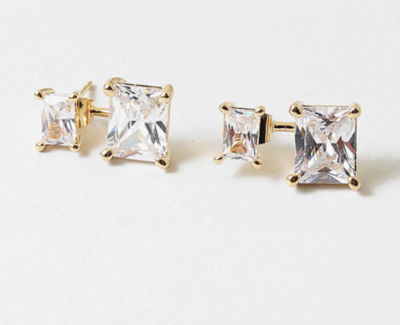 Lainy - Double Square Earrings