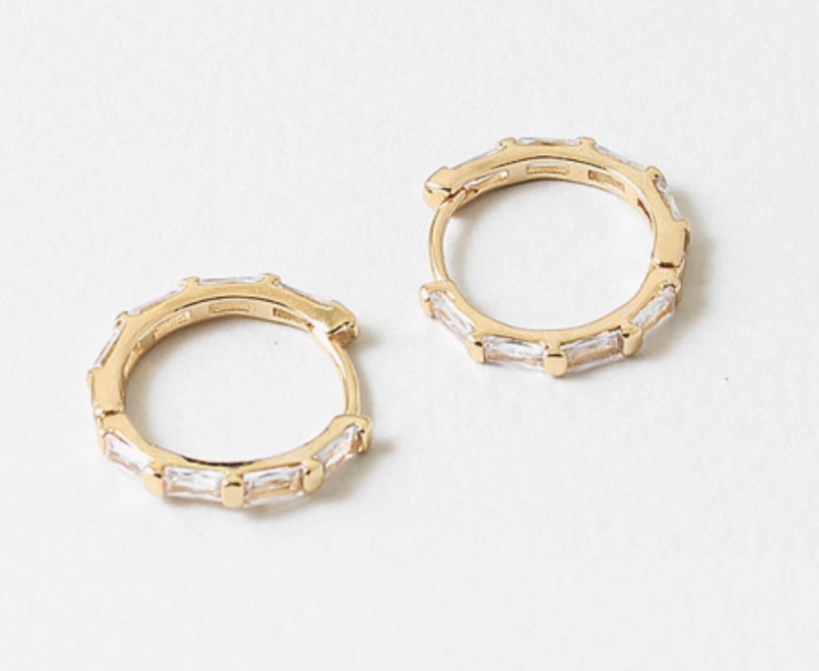 Baguette Hoop Earrings
