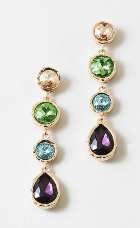 Dawn - Dangle Earrings (Purple)