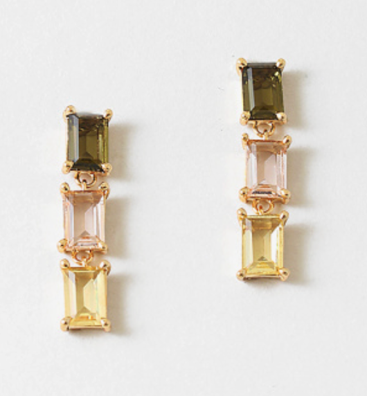 Alyson - Triple Rectangle Drop Earring