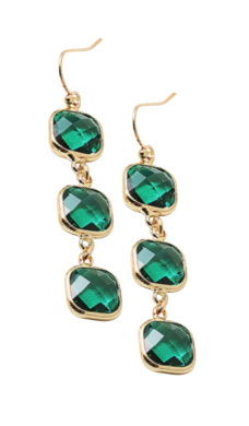 Erin - Emerald Green Drop Earrings
