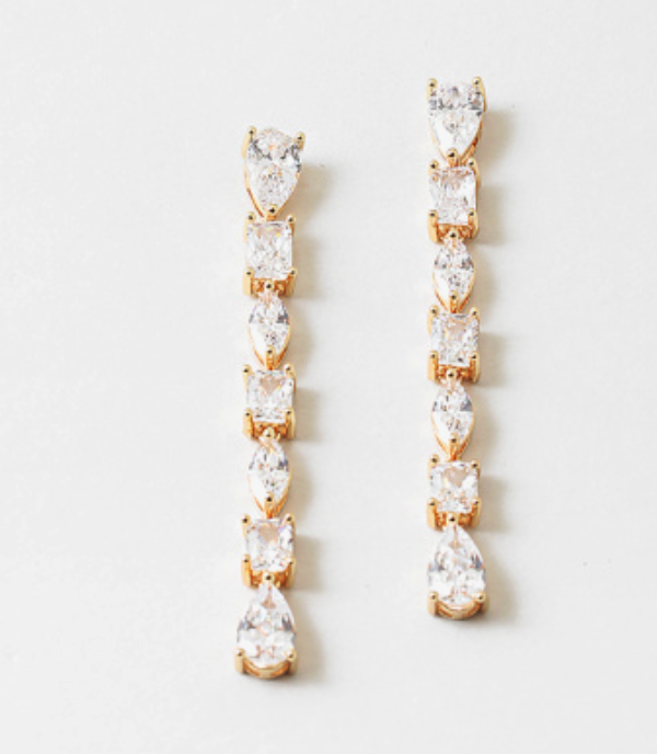 Veronica - Dangle Rhinestone Earrings