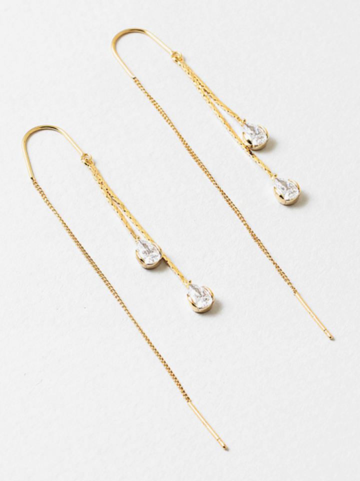 Teardrop Threader Earrings