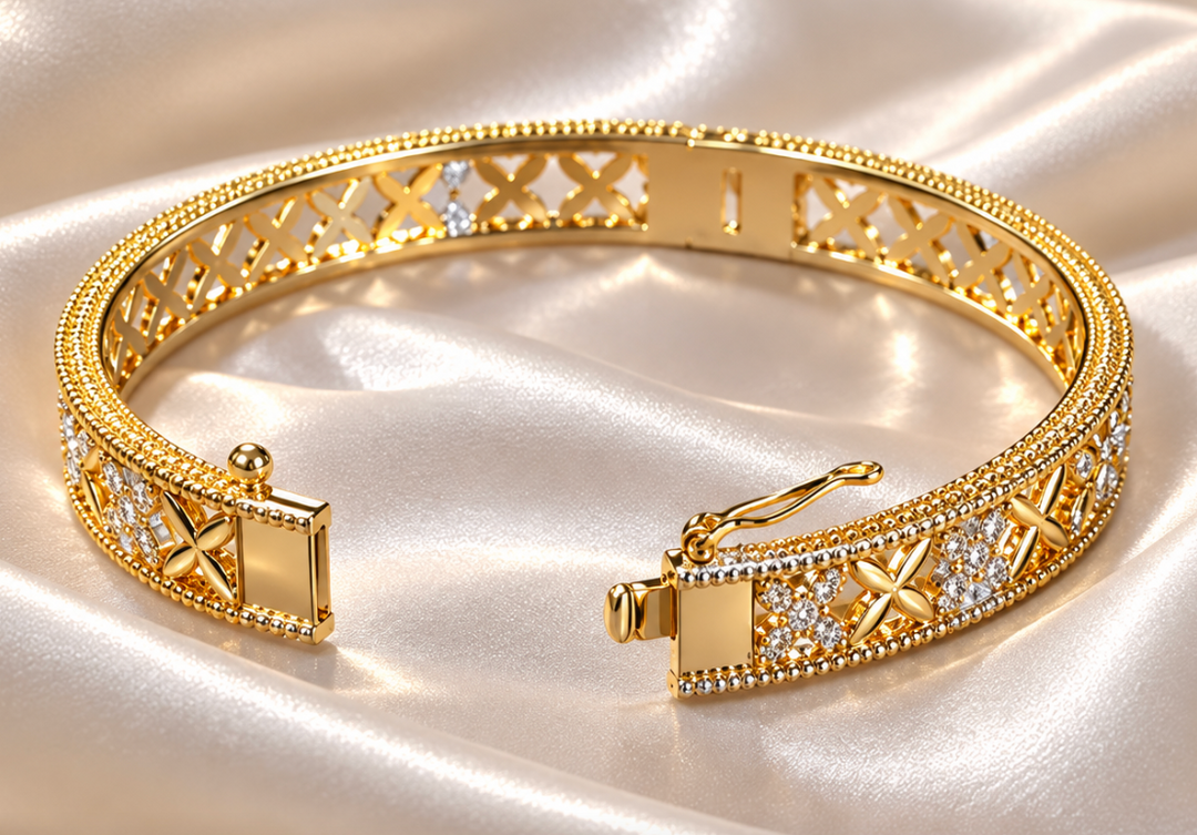 Pia - Rhinestone X Bangle