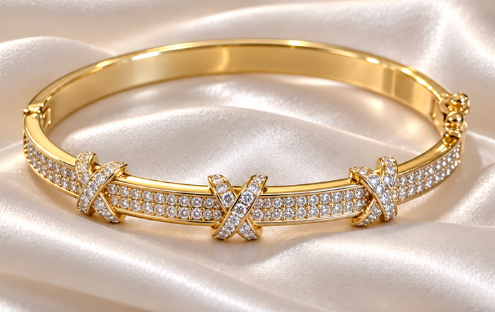 Tia - X Bangle Bracelet