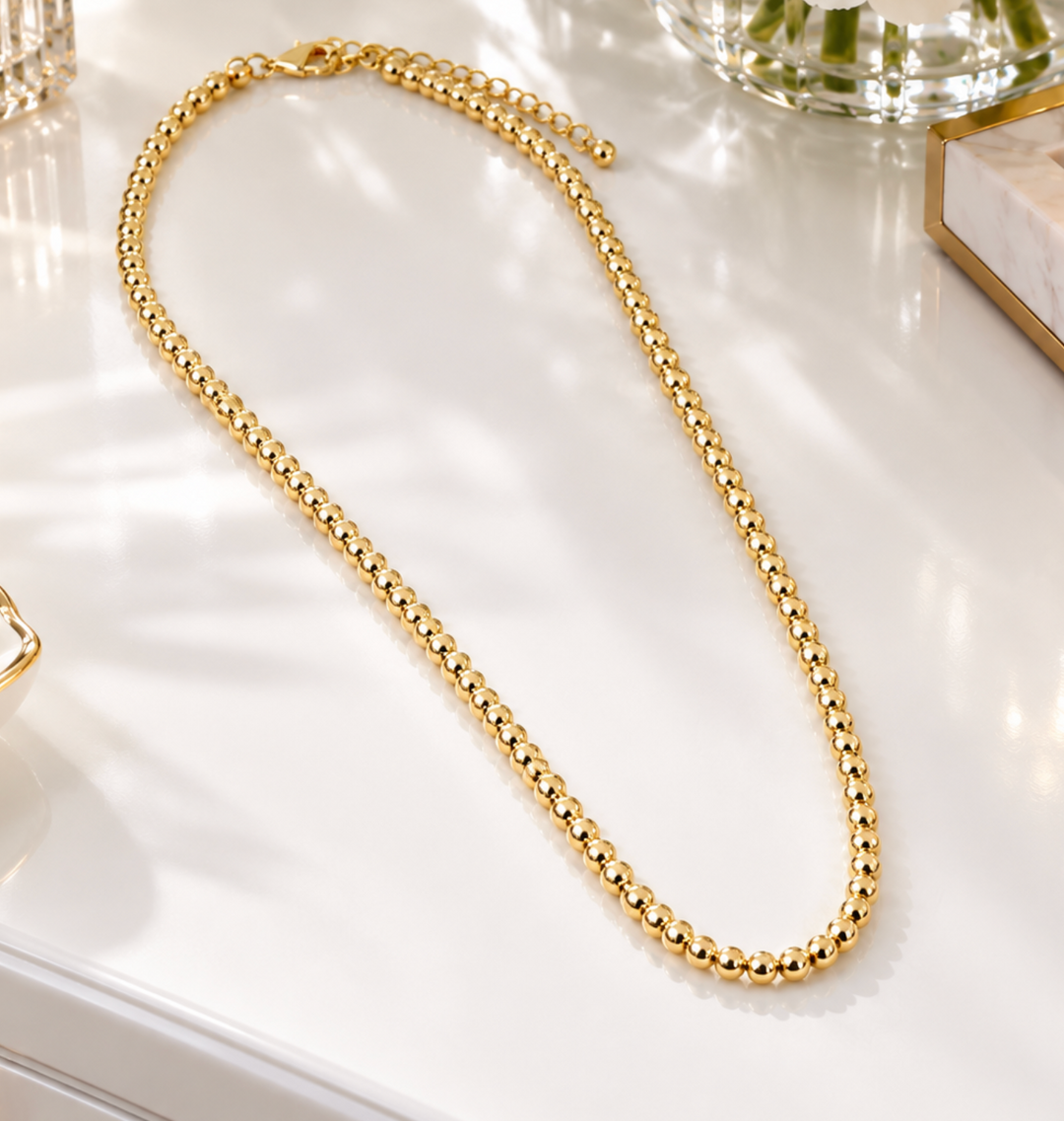 Gold Beaded Necklace