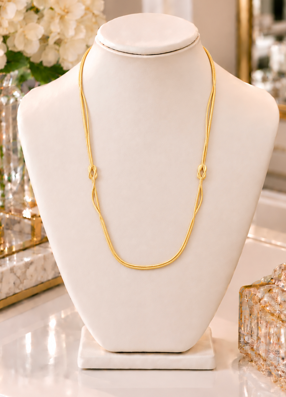 Double Knot Gold Necklace