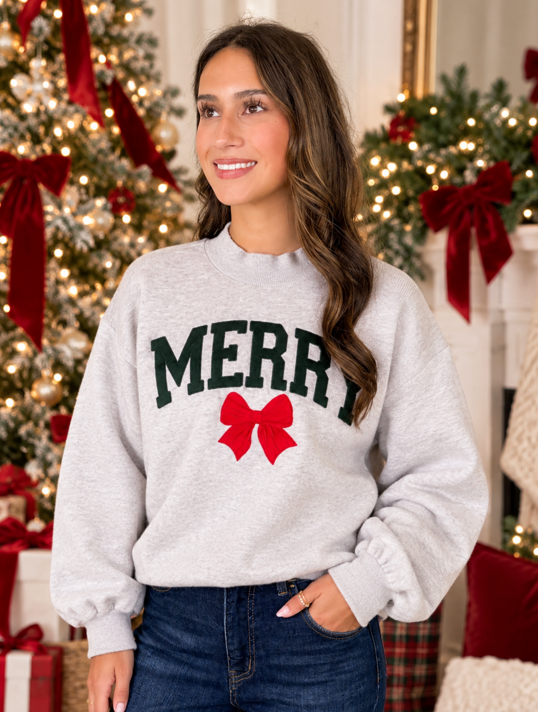 DTH - Merry Mock Neck Sweatshirt