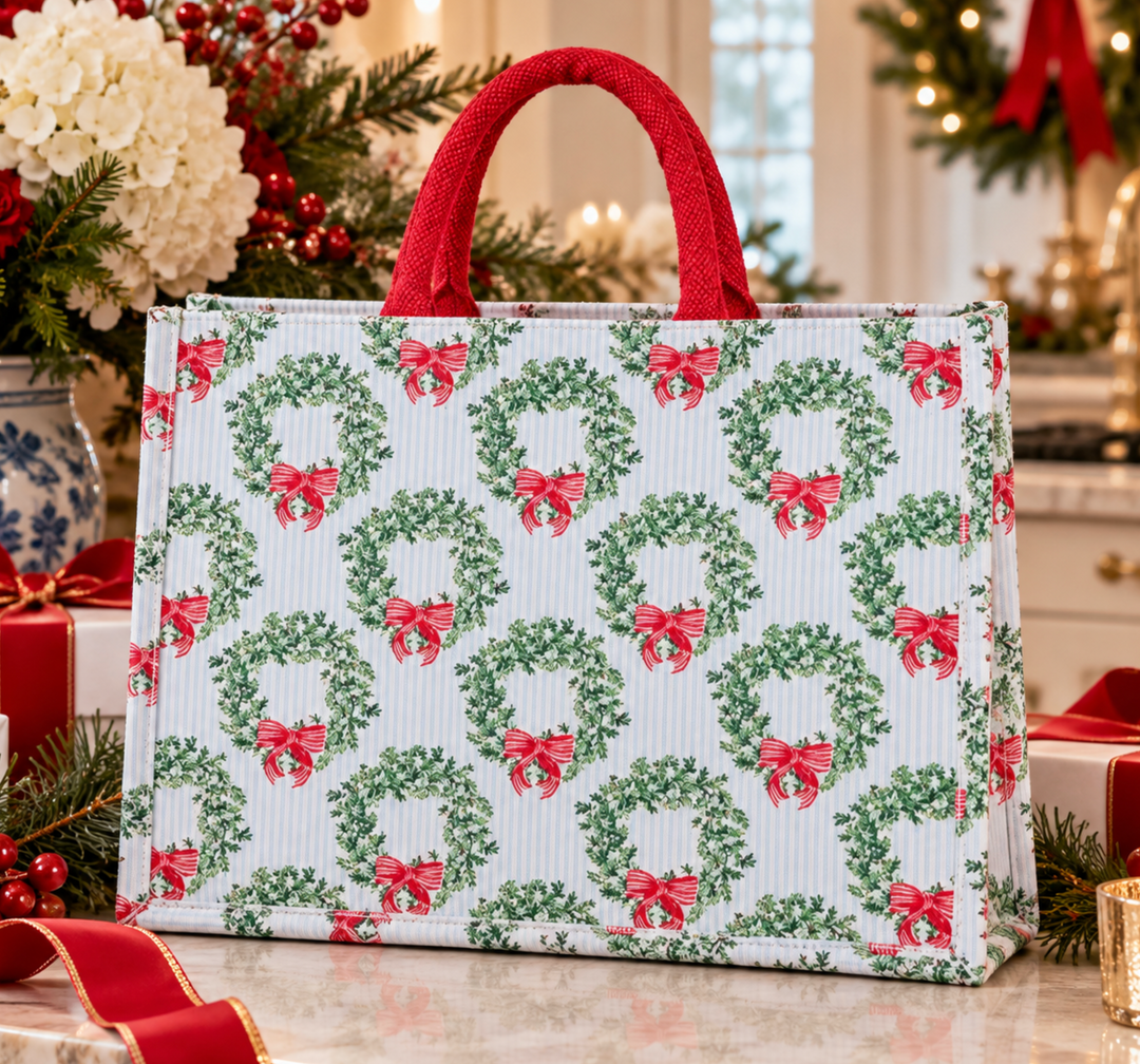 Canvas Tote Bag - Wreath & Ribbon