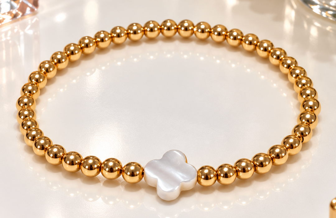 Caroline - Gold Beaded Clove Bracelet