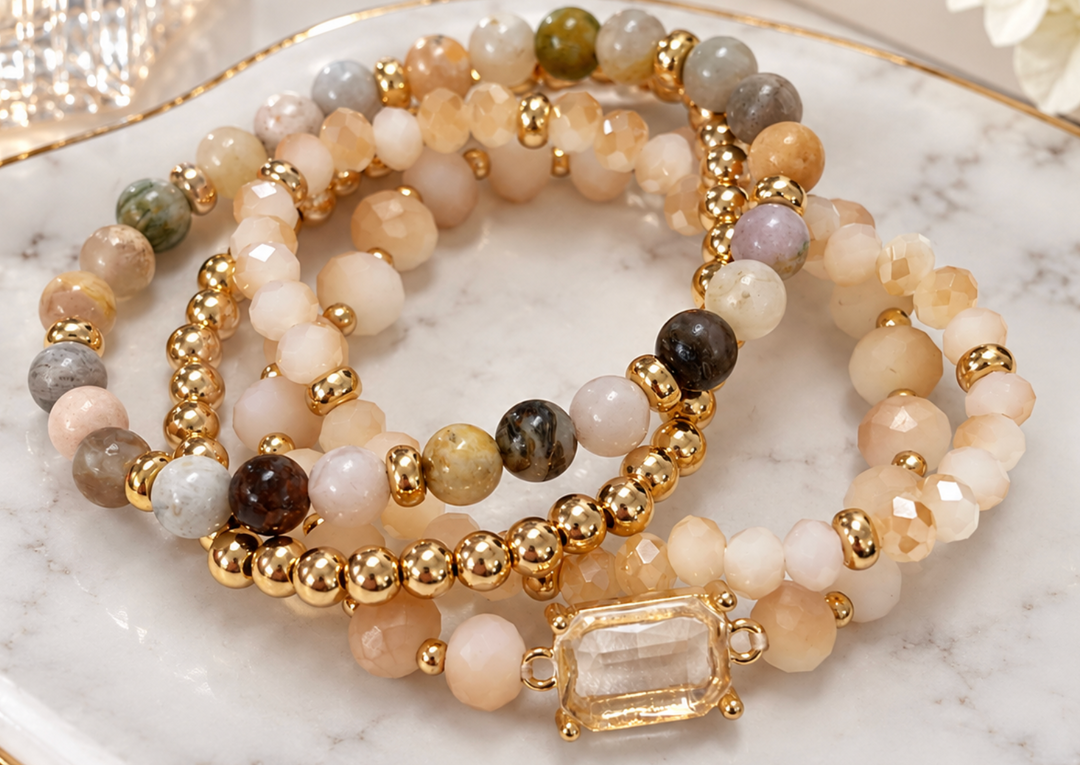 Willow - Beaded Bracelet Set of 4