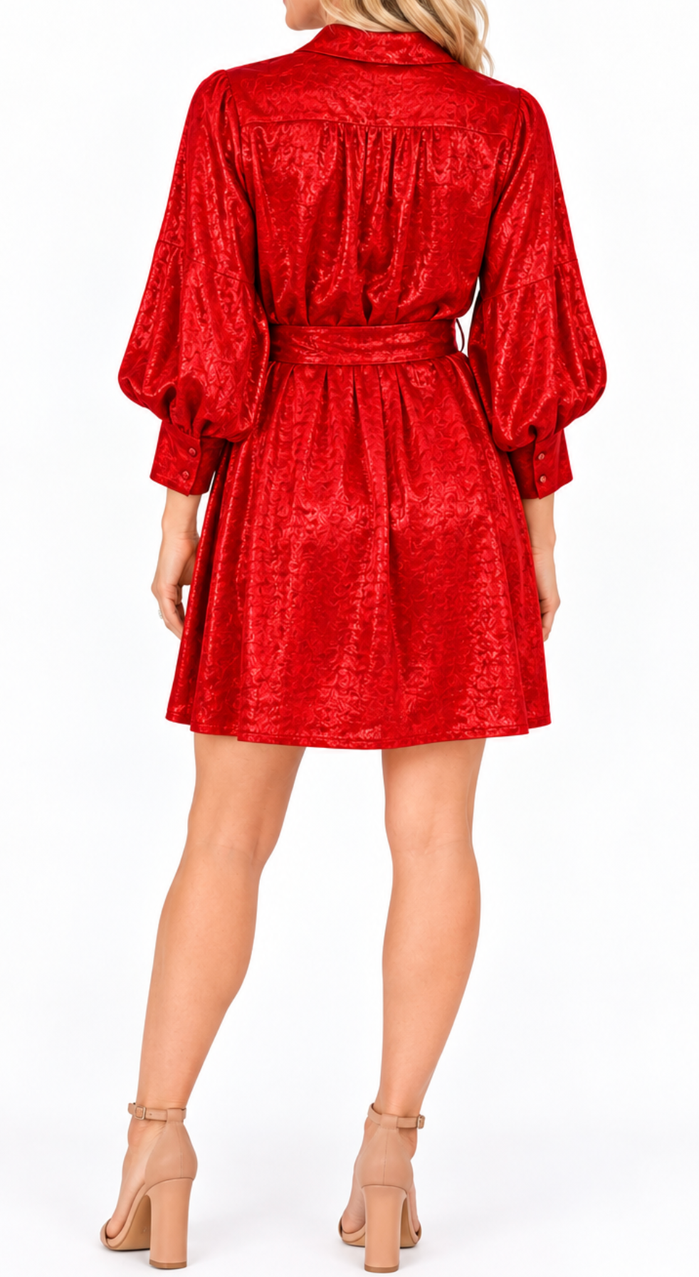 Alice - Button Down Metallic Dress