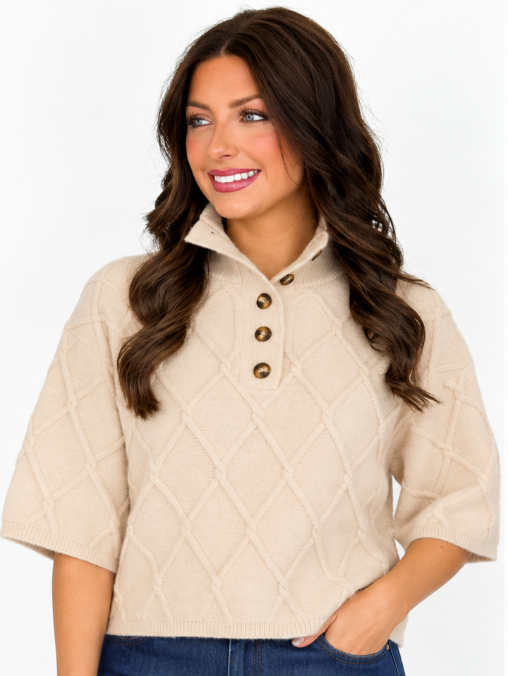 Haddie - Diamond Pattern Sweater