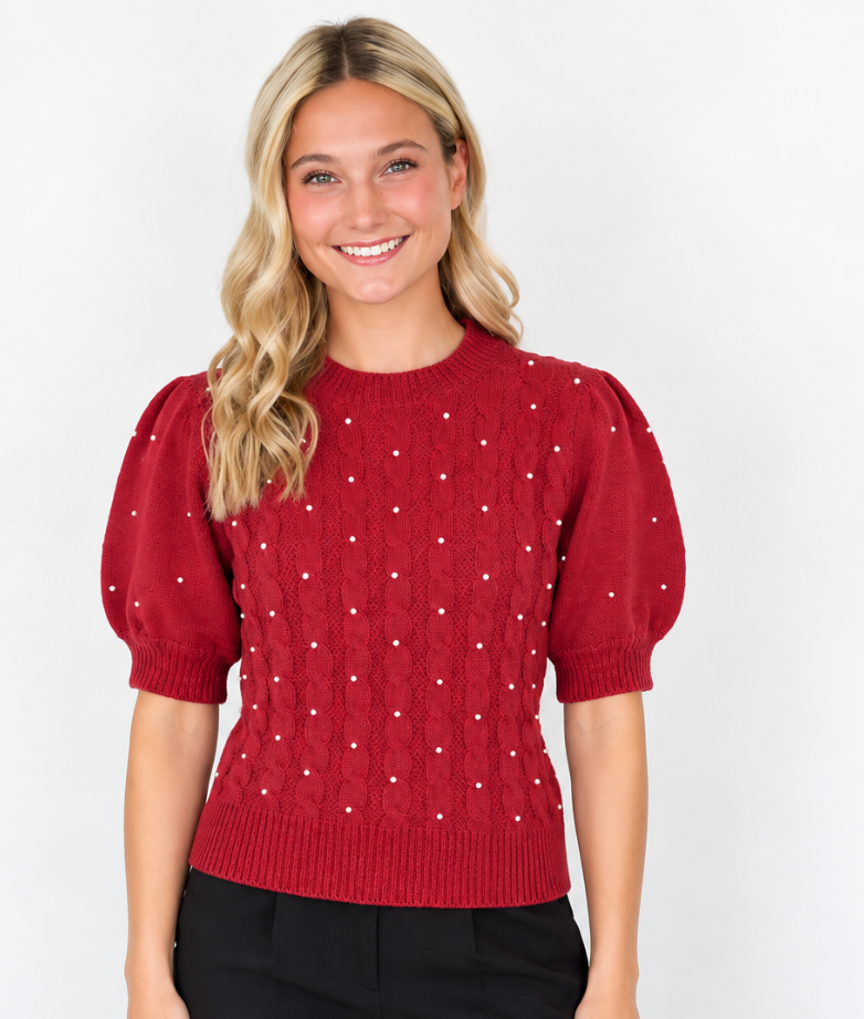 Adeline - Pearl Embellished Sweater