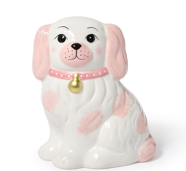 Vintage Dog Bank - Pink