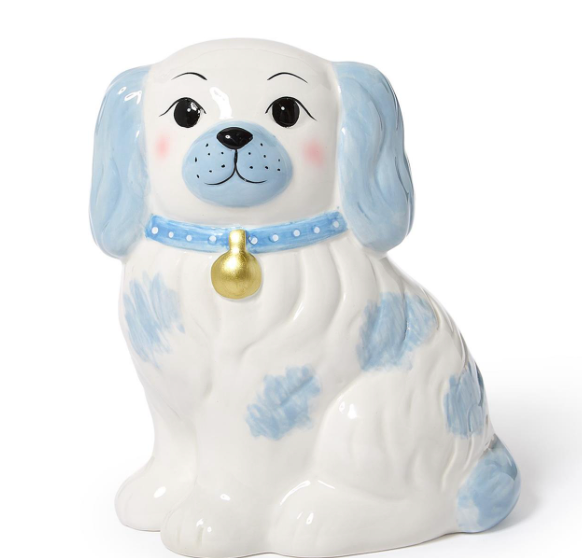 Vintage Dog Bank - Blue