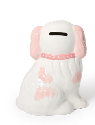Vintage Dog Bank - Pink