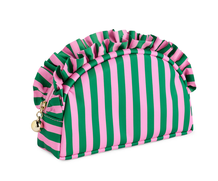 Shiraleah - Stripe Ruffle Small Zip Pouch