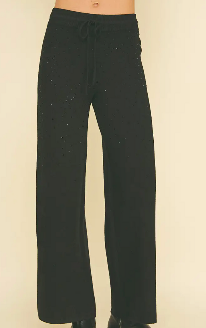 Lila - Rhinestone Knit Pants