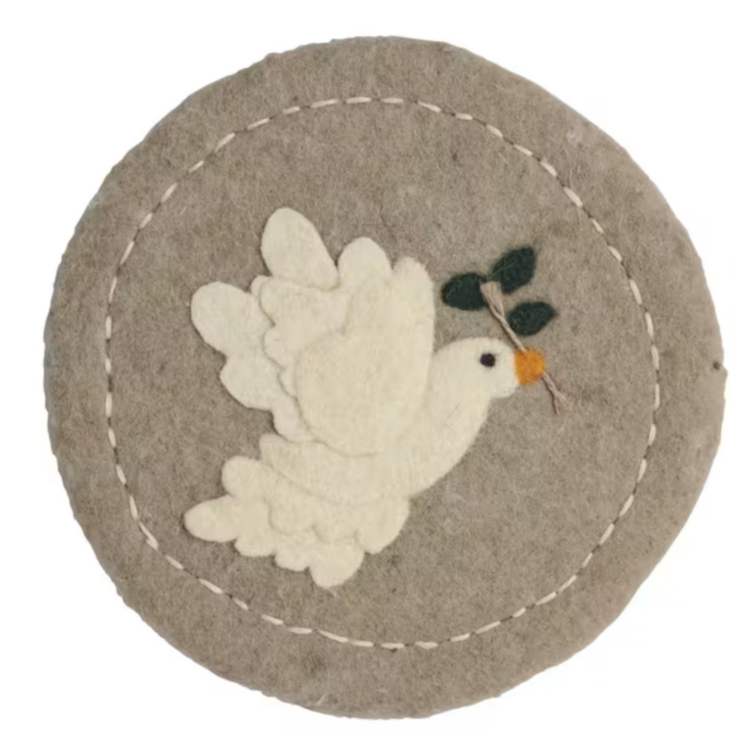 Turtle Dove Felted Trivet