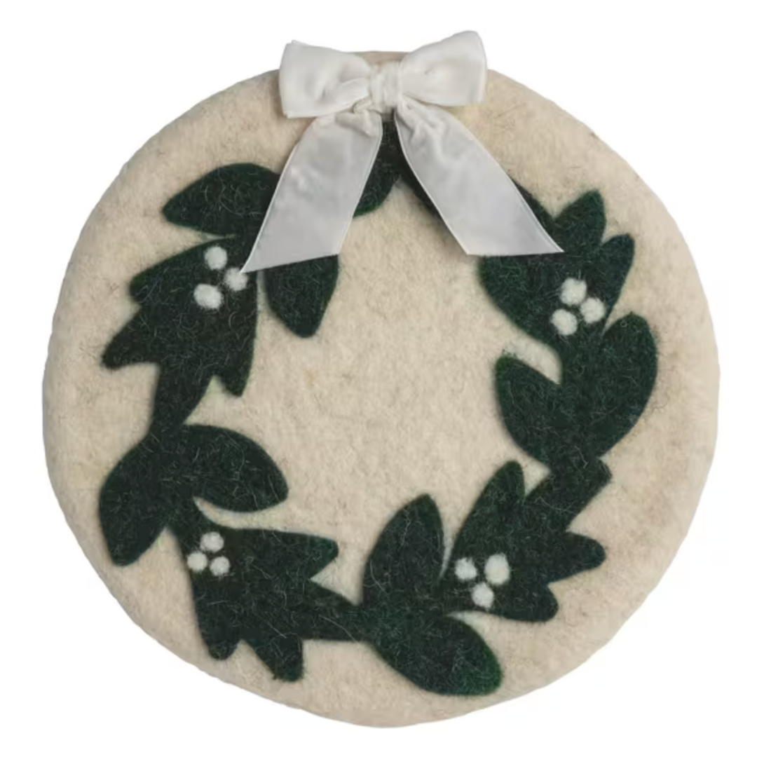 Wreath Felted Trivet