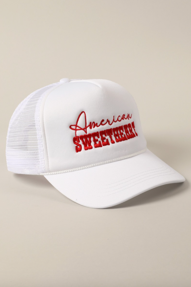 American Sweetheart Trucker Hat - (White)