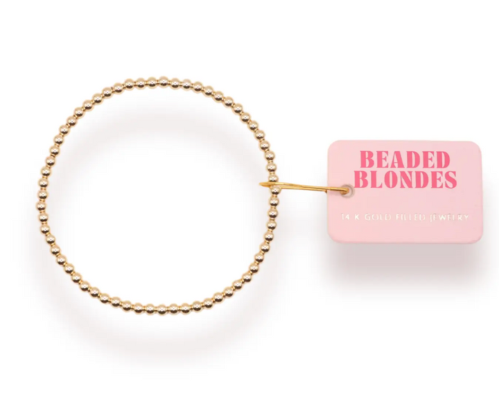 Beaded Blondes - 3MM Gold Beaded Bracelet