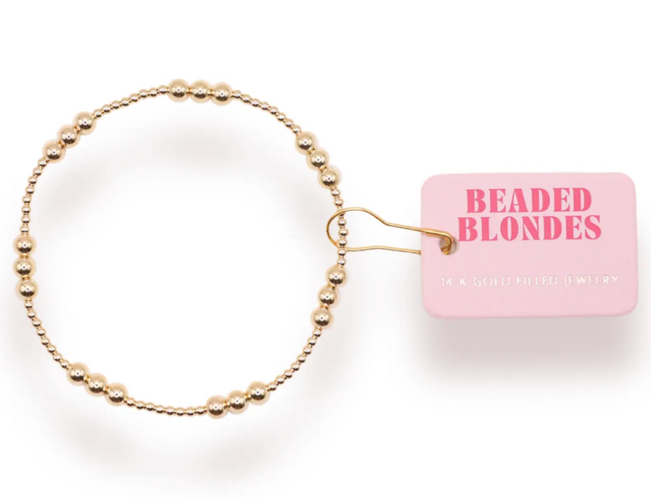 Beaded Blondes - ILY Bracelet in Gold - Extended