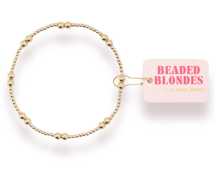 Beaded Blondes - Leah Bracelet in Gold - Extended