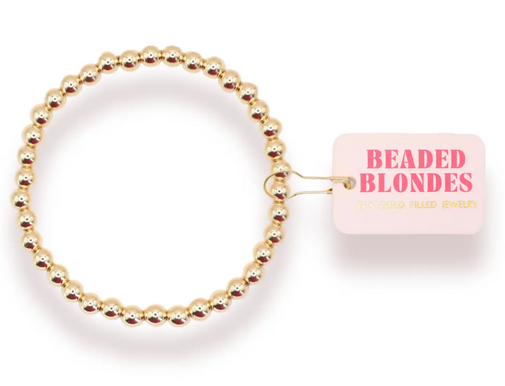 Beaded Blondes - 5MM Gold Beaded Bracelet