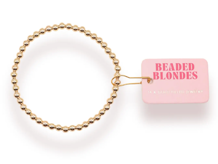 Beaded Blondes - 4MM Gold Beaded Bracelet