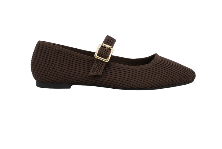 Brita - Mary Jane Flat (Chocolate Brown)