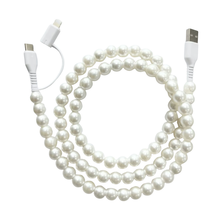 Phone Charging Cable - White Pearl